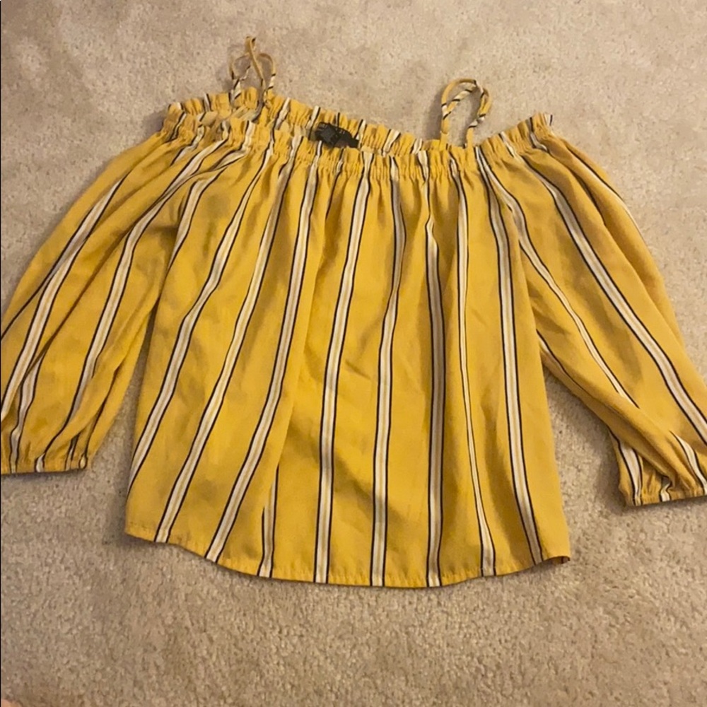 Yellow off the shoulder top